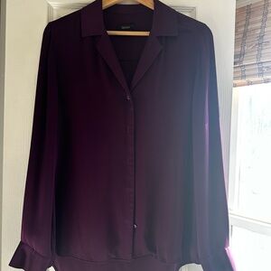 Quince Deep Purple Button Down Shirt